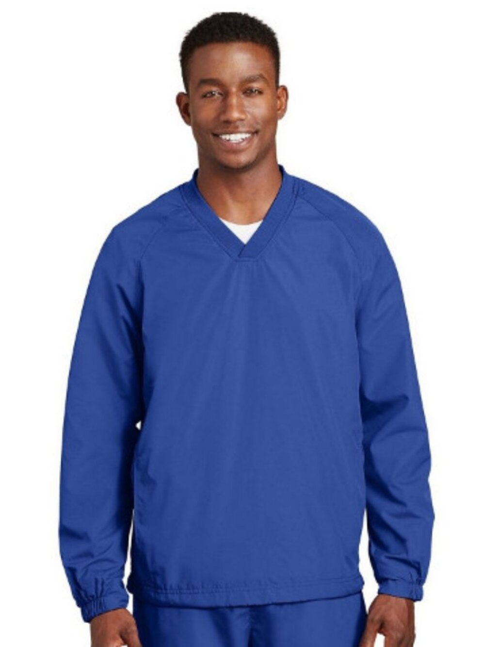 Sport-Tek V-Neck Raglan Wind Shirt. - JST72 - True Royal